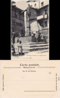Freiburg Im Üechtland Fribourg Kinder Vor Der Fontaine De Sainte - Anne 1912 - Altri & Non Classificati