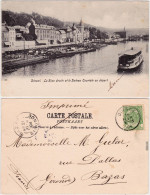 Dinant Dinant Promenade, Hafen Und Fahrgastschiff CPA Ansichtskarte Namur 1904 - Autres & Non Classés