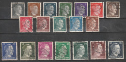 1941 - Adolf Hitler Mi No 781/798 - Used Stamps