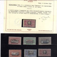 TRIPOLITANE 1924 MANZONI SERIE COMPLETe MNH CERTIFICAT DE LIRE 5 - Tripolitaine