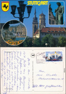 Ansichtskarte Stuttgart Stiftskirche, Brunnen, Plastik 1989 - Stuttgart