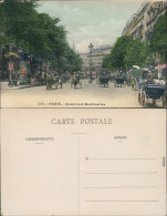 Ansichtskarte Paris Boulevard Montmartre Mit Vielen Kutschen 1908 - Altri & Non Classificati