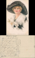 Ansichtskarte  Künstlerkarte: American Girl Kunst Mode Zeitgeschichte 1915 - Peintures & Tableaux