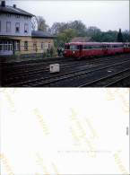 Ansichtskarte  Personenzug (Rot) Fährt In Bahnhof Ein 2014 Privatfoto - Eisenbahnen