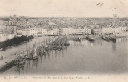 LA ROCHELLE PANORAMA DU PORT PRIS DE LA TOUR SAINT NICOLAS Bateaux De Pêches Circulée Timbre 1906 - La Rochelle