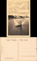Kairo القاهرة Segelboot Auf Dem Nil Mit Uferblick 1922 - Le Caire