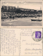 Ansichtskarte Ahlbeck (Usedom) Strand Mit Vielen Strandkörben Hotel Turm 1943 - Other & Unclassified