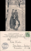 Ansichtskarte  Menschen/Soziales Leben - Liebespaare Mit Schlittschuhen 1905 - Couples