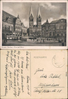 Ansichtskarte Bremen Rathaus, St. Petri-Dom, Bremer Börse 1928 - Bremen