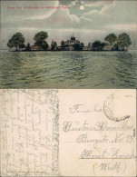 Ansichtskarte Wunstorf Mondschein, Steinhuder Meer - Wilhelmstein 1913  - Wunstorf