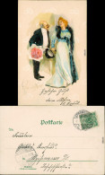 Ansichtskarte  Liebespaar "Ja" Oder "Nein" 1899 - Couples