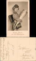 Glückwunsch - Schulanfang/Einschulung: Mädchen Mit Zuckertüte 2 1937 - Einschulung