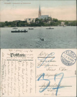 Chemnitz Karl-Marx-Stadt Boote Auf Dem Schloßteich - Häuser - Kirche 1915  - Chemnitz