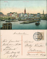 Ansichtskarte Hamburg Hafenpartie, Kähne Und Dampfer 1907  - Autres & Non Classés