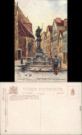 Stuttgart Künstlerkarte V. C. E. Flower - Nachtwächterbrunnen 1910 - Stuttgart