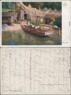 Ansichtskarte  Künstlerkarte V. Jos. Straka: Im Hafen 1917 - 1900-1949