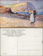 Ansichtskarte  Künstlerkarte V. Jotter "Eine Alte Fischfrau" 1913 - 1900-1949