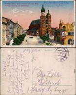 Ansichtskarte Krakau Kraków Hauptring Und Marienkirche Straßenpartie 1917 - Polen