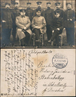 Albertstadt-Dresden Soldatengruppe Auch Höhere Ränge Vor Kaserne 1915  - Dresden