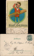 Ansichtskarte  Scherzkarten - Kinder Kooft Kämme 1901 - Humor