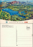 Ansichtskarte  Reliefkarte Des Bodensees 1980 - Otros & Sin Clasificación