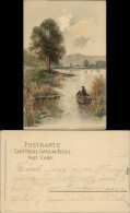 Ansichtskarte  Fischer / Angler - Auf Dem Boot Die Ruhe Auf Dem See 1912 - Non Classés