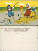 Ansichtskarte  Scherzkarte - Junge Hat Hosenstück Geangelt 1916 - Humor