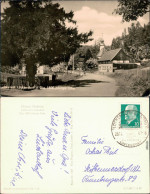 Ansichtskarte Lückendorf-Oybin Straße, Kirche, 1500-jährige Eiche 1957 - Zittau