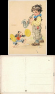 Scherzkarten - Spielender Junge Mit Spielenden Affen Lungers Hausen 1929 - Humour