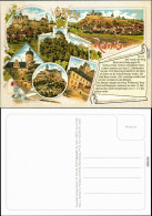 Ansichtskarte Ranis Burg Und Altstadt - Zeichnung Mit Spruch 1999 - Sonstige & Ohne Zuordnung