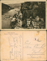 Postcard Herrnskretschen Hřensko Elbdampfer Und Hotels 1932 - Czech Republic