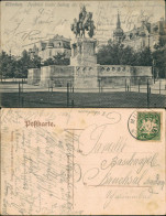 Ansichtskarte München Straßenpartie - Denkmal Kaiser Ludwig Der Bayer 1913  - Muenchen