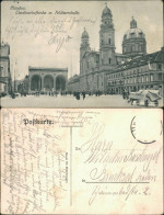 Ansichtskarte München Rheatinerhofkirche Mit Feldherrnhalle 1908  - Muenchen