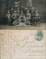 Foto  Soldaten Gruppenfoto Gel. Karlsruhe 1909 Privatfoto  - Andere & Zonder Classificatie