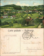 Teufen Blick Auf Den Ort Mit Fröhlichsegg U. Bad Sonder 1907 Prägekarte - Other & Unclassified