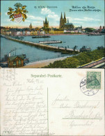 Ansichtskarte Köln Panorama-Ansicht über Den Rhein Zum Dom 1913 - Koeln