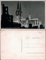 Ansichtskarte Köln Beleuchteter Kölner Dom Mit Rathausruine 1950 - Koeln