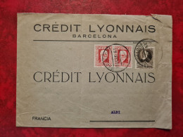 LETTRE  Espagne 1932 CREDIT LYONNAIS BARCELONA POUR ALBI - Sonstige & Ohne Zuordnung