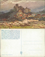 Postcard Rabí Künstlerkarte Burg Rabí/Raby 1912 - Czech Republic