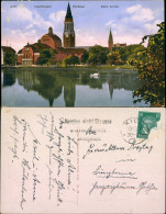 Ansichtskarte Kiel Stadttheater, Rathaus - Kirche 1915  - Andere & Zonder Classificatie