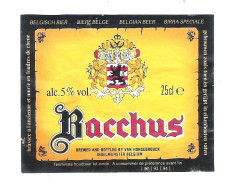 BROUWERIJ VAN HONSEBROUCK - INGELMUNSTER - BACCHUS    - 25 CL  -  BIERETIKET (2 Scans) (BE 375) - Beer