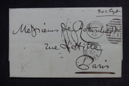 GRANDE BRETAGNE - Lettre De Londres Pour Paris En 1869  - L 152882 - Marcophilie