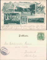 Ansichtskarte Hartha 3 Bild: VVeranda Kurbad, Restaurant 1904  - Hartha