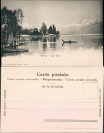 Ansichtskarte Vevey Panorama-Ansicht über Den See Mit Bootsfahrer 1913 - Sonstige & Ohne Zuordnung