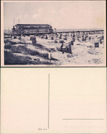 Binz (Rügen) Strand Mit Strandkörben Landungsbrücke Brückenkopf Restaurant 1914 - Other & Unclassified