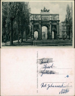 Ansichtskarte München Siegestor - Straße 1937 - München