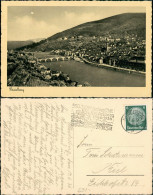 Ansichtskarte Heidelberg Panorama-Ansicht Mit Brücke 1936 - Heidelberg