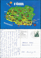 Ansichtskarte Wyk (Föhr) Karte Von Der Insel 1993 - Other & Unclassified