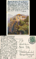 Cartoline Bozen Bolzano Künstlerkarte Haselburg Aquarell 1915 - Other & Unclassified