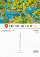 Eutin Landkarte-Ansichtskarte: Feriengebiet Holsteinische Schweiz 1995 - Andere & Zonder Classificatie